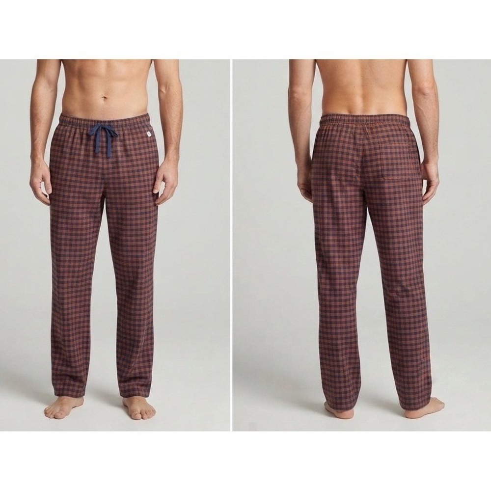 UGG Mens Robinson Plaid Pajama Pants Navy Brown Gingham Lounge Sleep XL 1106629